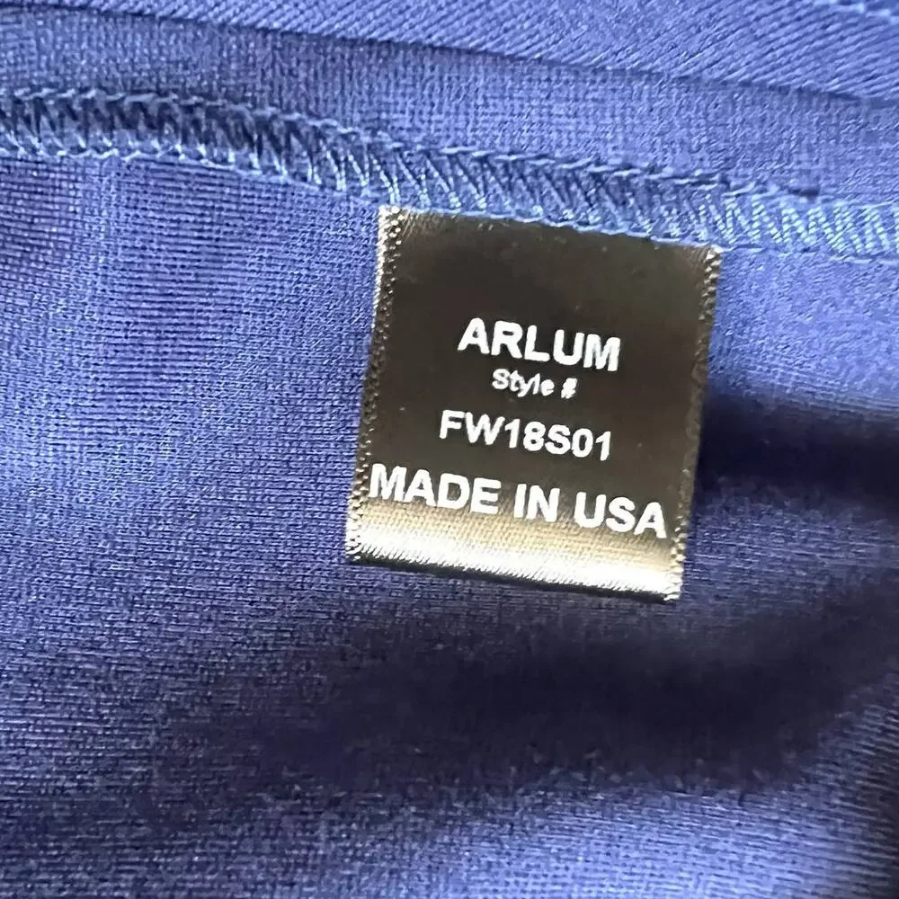 Arlum Royal Blue Indigo Full Asymmetrical Midi Skirt Plus Size 18 NEW Tags